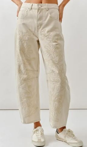 Cotton Barrel Pants|7089