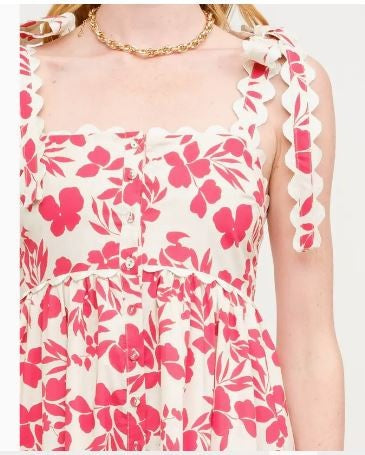 De La Luna Red  dress|7098