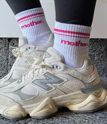 Mother. Crew Striped Socks pink|7304
