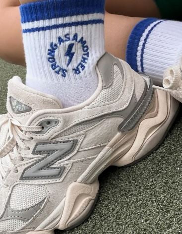 Strong As A Mother® Embroidered Half Crew Socks|7306