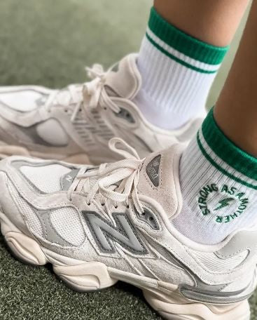 Strong As A Mother® Embroidered  Socks green|7308
