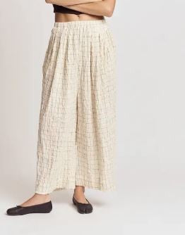 Check Print Gauze Pants|7332