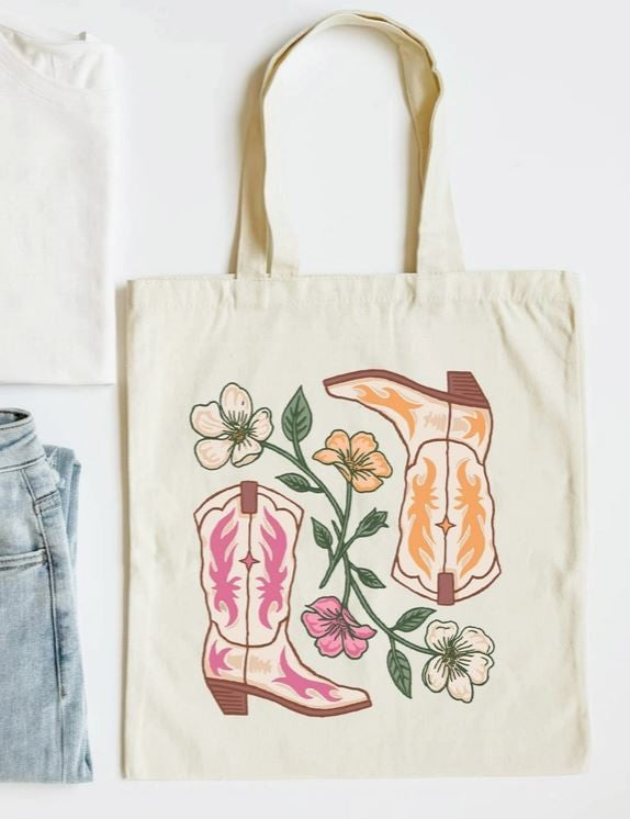 Cowgirl Boots Tote Bag|7347