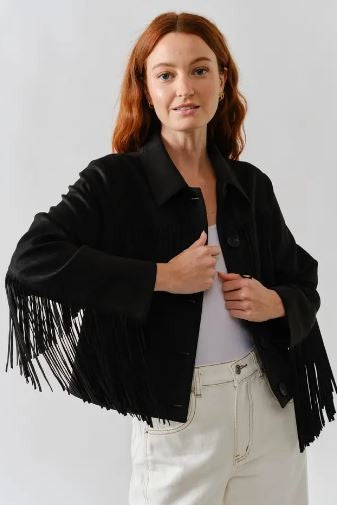 Suede Fringe Jacket|7377