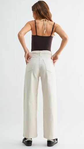 Cream - Patch Pocket Wide Leg|7650