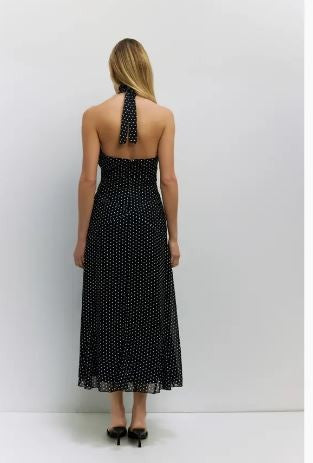Halter Polka Dot Dress|7756