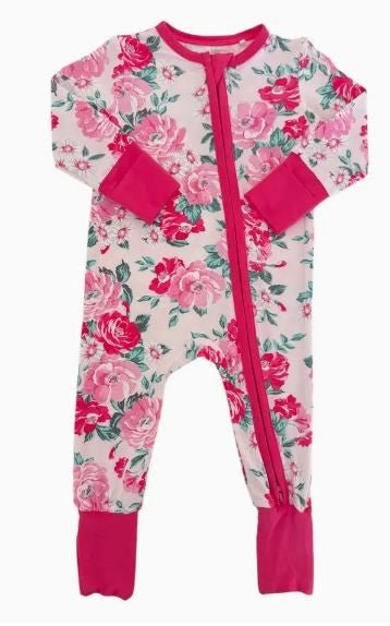 2-Way Zip Romper, Pink Splendor|7953