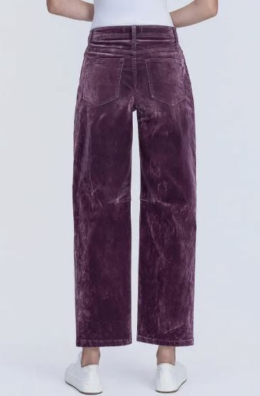 High Rise Velvet  Purple Barrel Jeans|8107