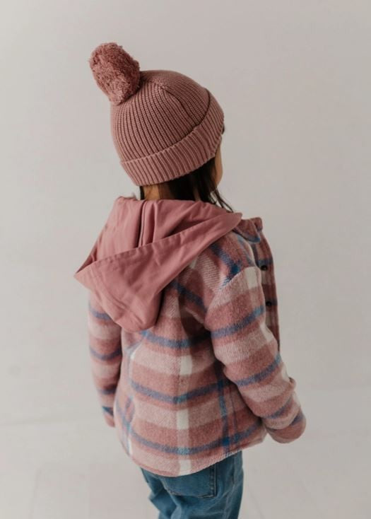 Kid's Hooded Shacket PINK|8115