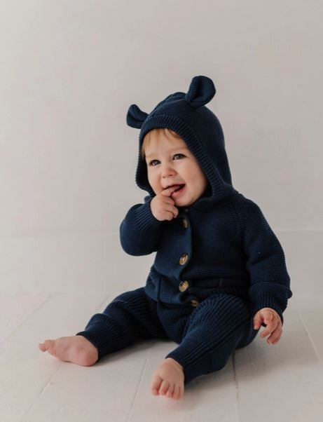 Knit Hoodie NAVY|8117