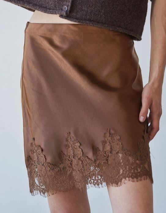 Spandex Satin Mini Skirt|8280