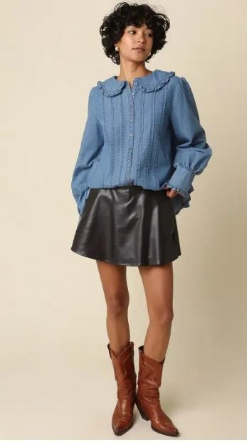 Frida Ruffle Collar Blouse|8283