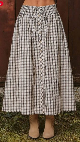 gingham skirt|8289
