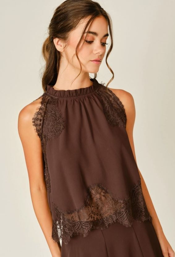 Ruffle Neck Blouse|8370