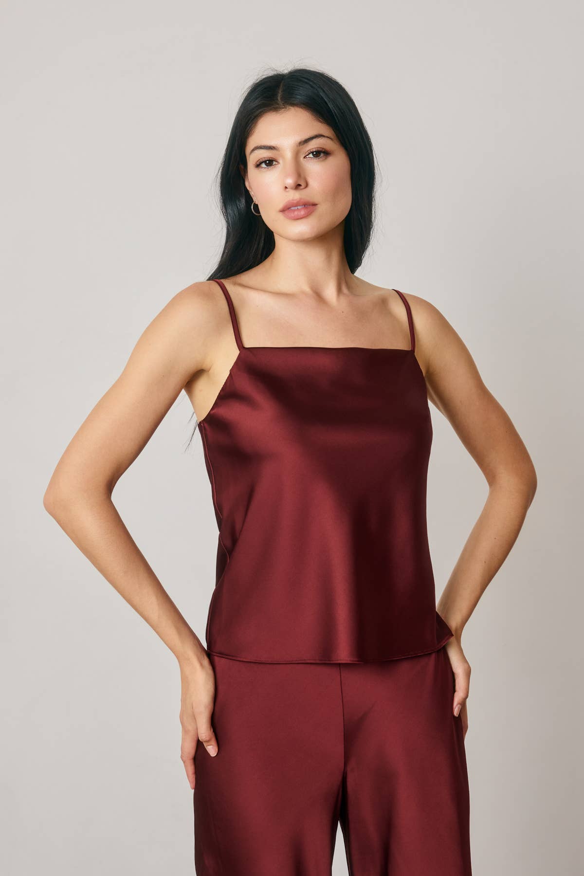 Satin Square Neck Cami Top (1)