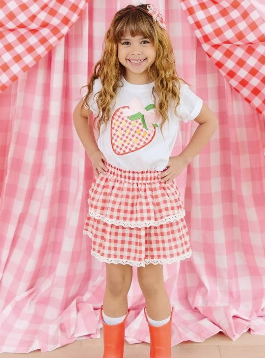Red Gingham Skort|7532