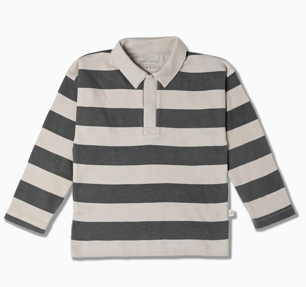 Organic Long Sleeve Polo - Bold Stripes|6516