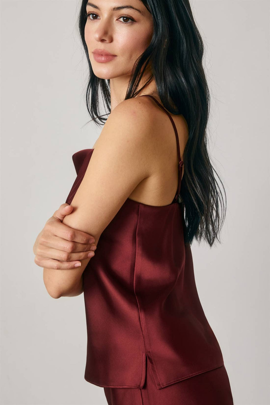 Satin Square Neck Cami Top (1)