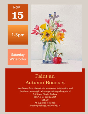 Autumn Bouquet Watercolor Class|6609