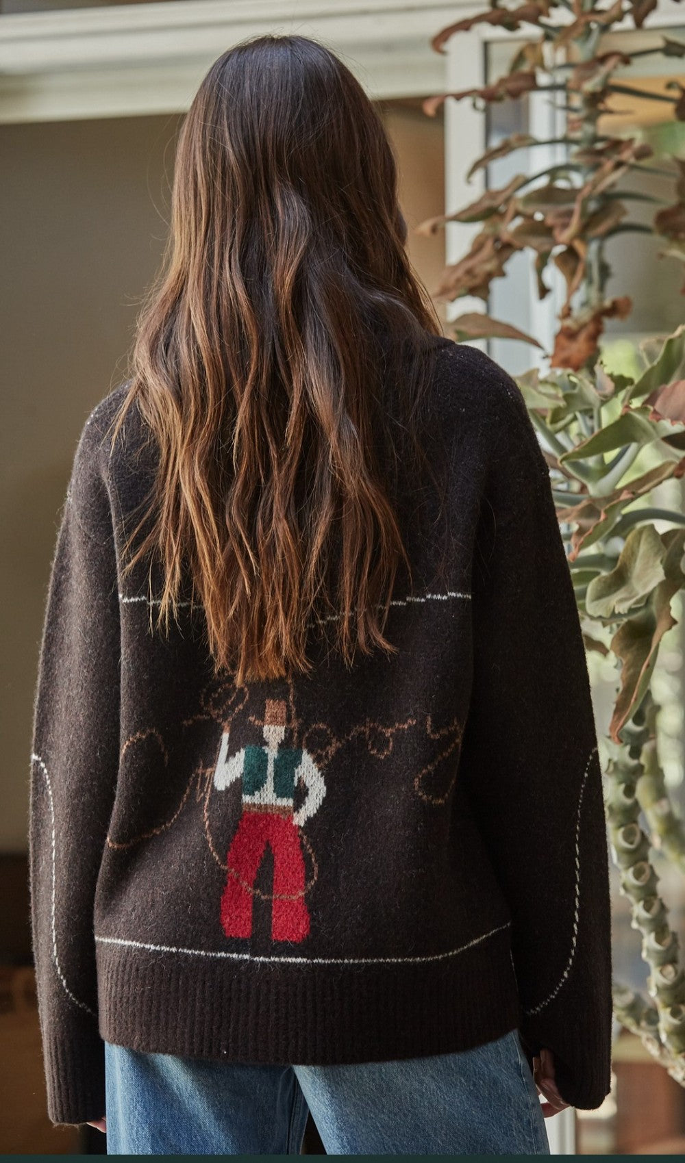 zip up horse sweater|8136