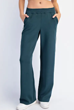 Scuba Two Stripe Pant Green/ White|6912