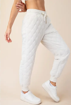Quilted Jogger Pant Bone|6917
