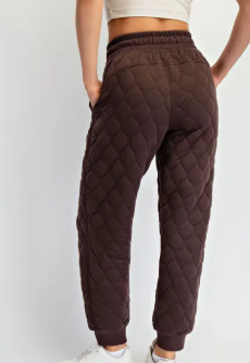 Quilted Jogger Pant Espresso|6922