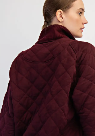 Quilted Snap Pullover Cherry|6933