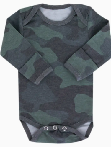 Camo Long Sleeve Bodysuit|6995
