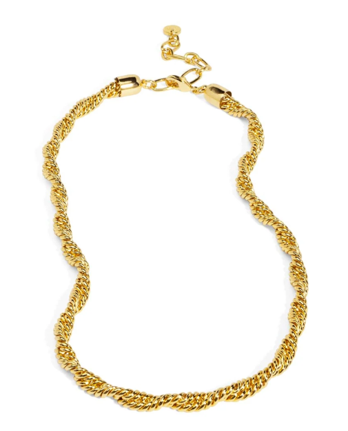 Gold Braided Twist Mag Closure Necklace|8424