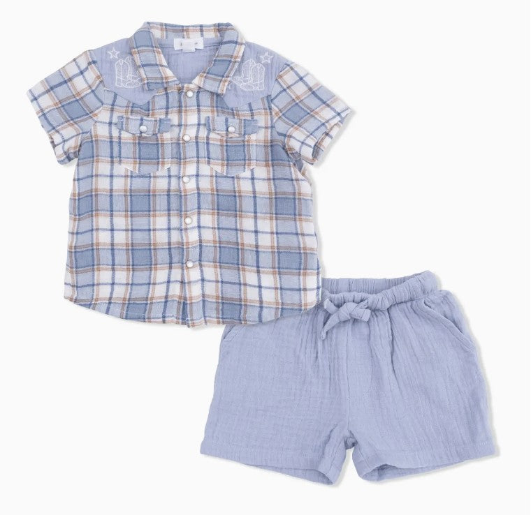 Short Sleeve Western set|7916
