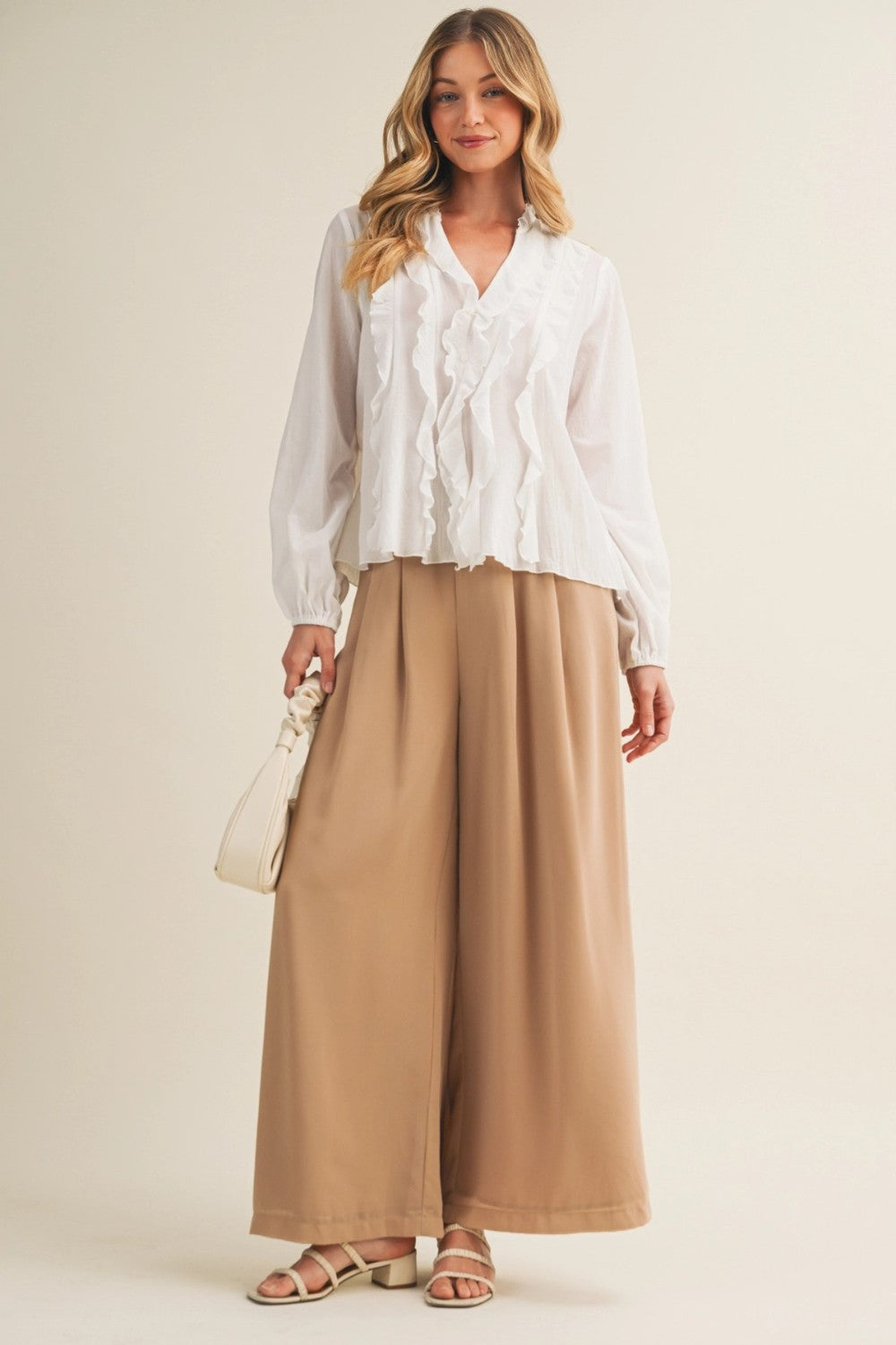Cascading Ruffle Poet Blouse|8085