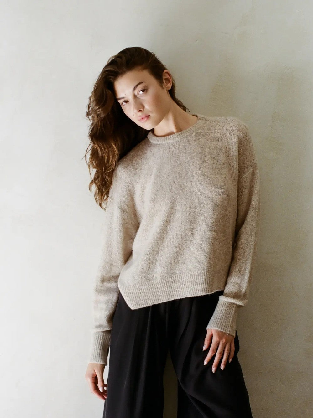 Wool Crew Neck Long Sleeve|7989