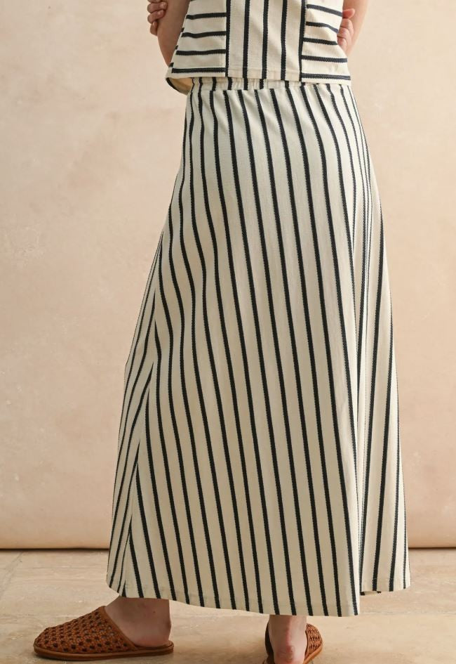 Striped Long Skirt|6127
