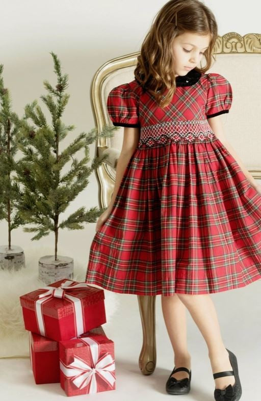 Girls Plaid Party dress|6295