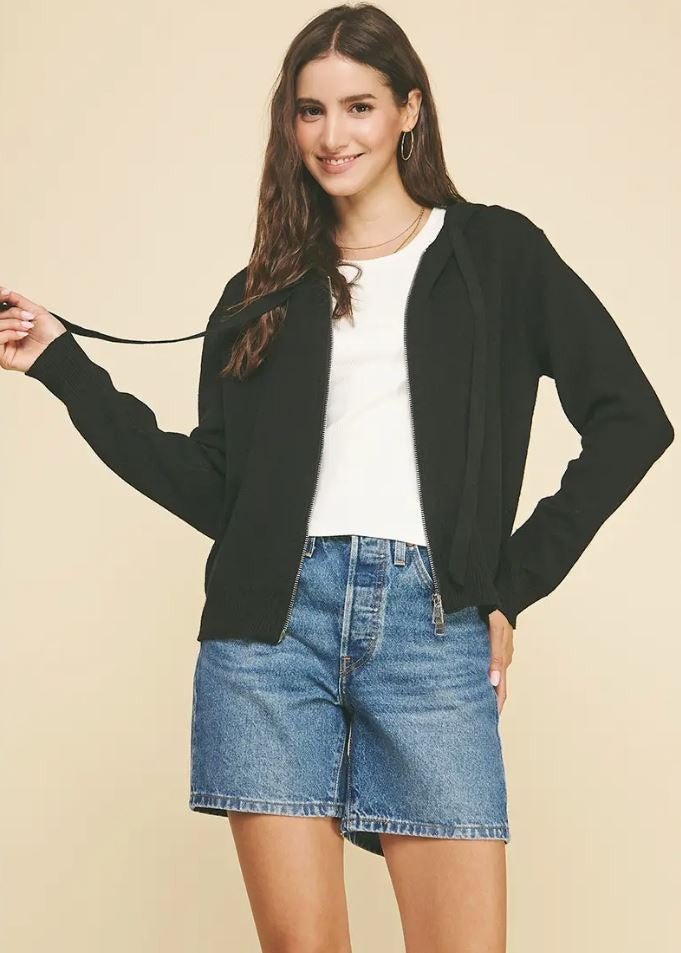Zip Up Hoodie Cardigan|6318