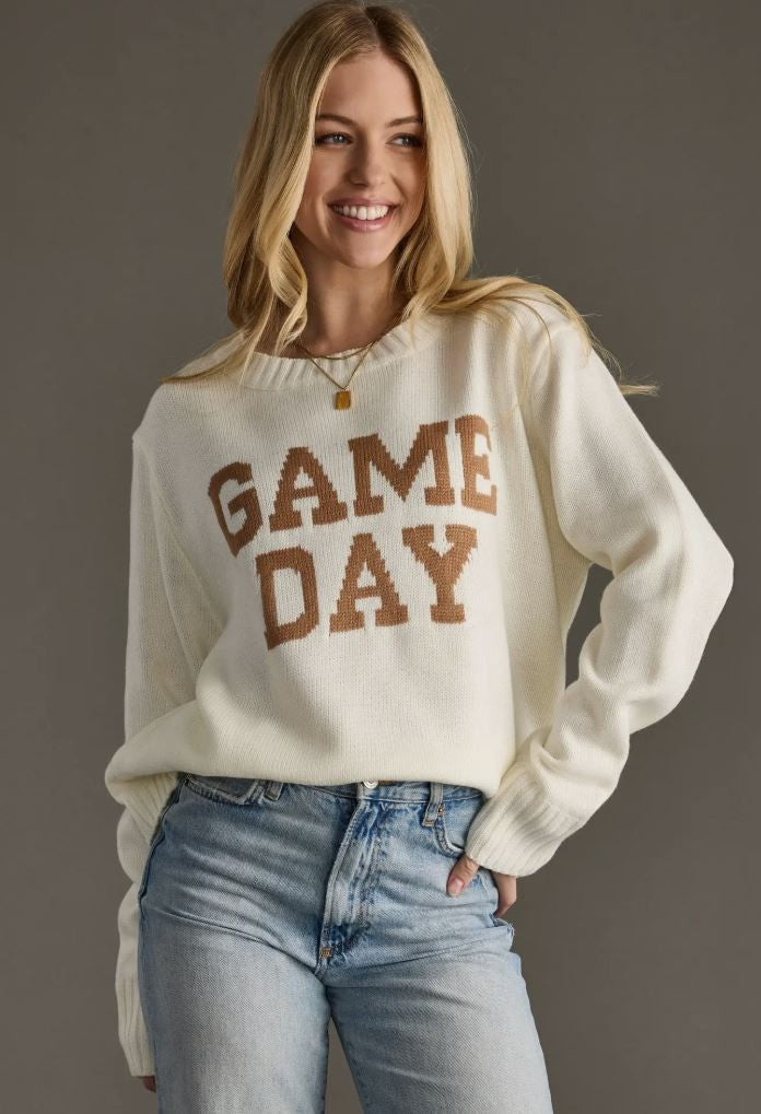 Ivory Game Day Sweater|6328
