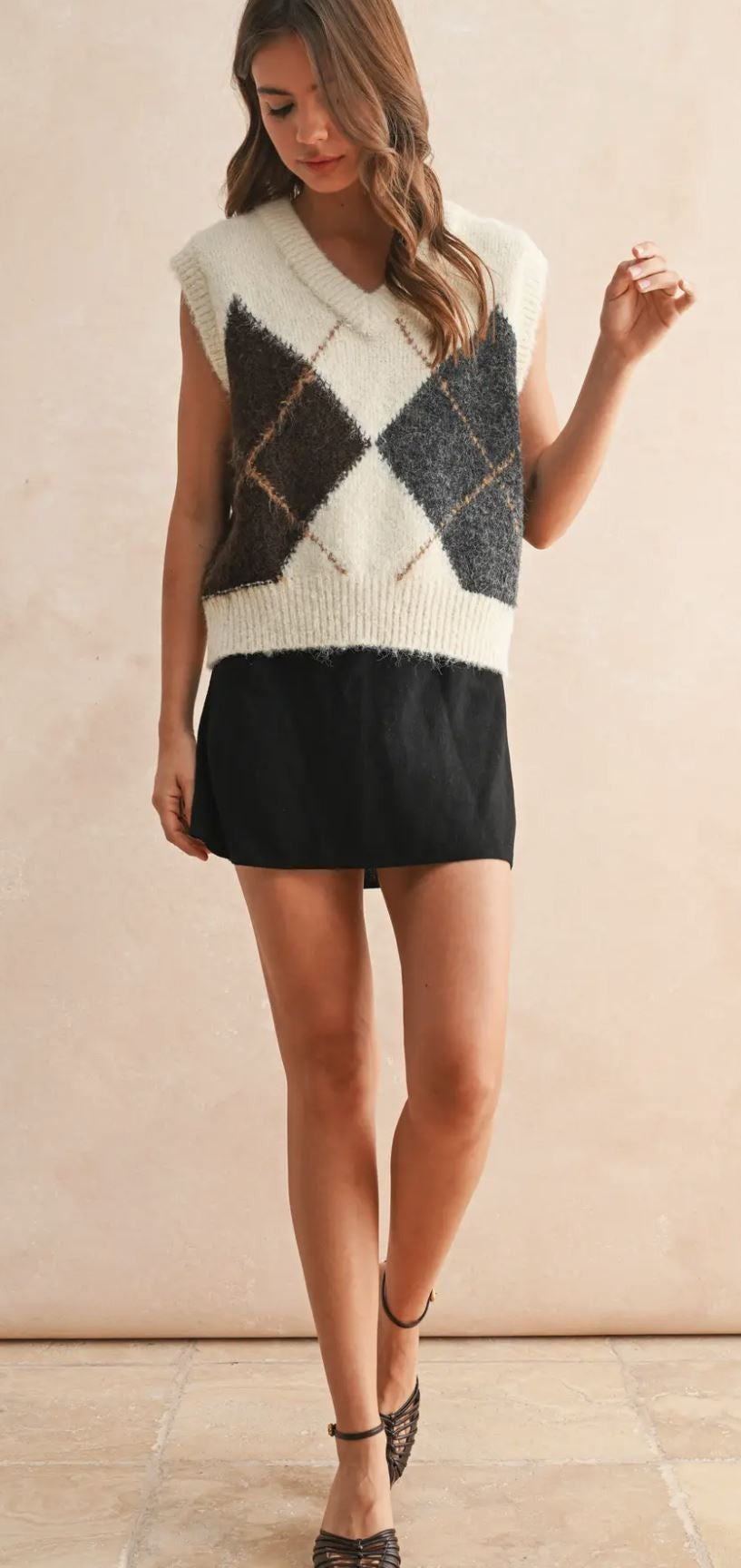 Argyle Sweater Vest|6335