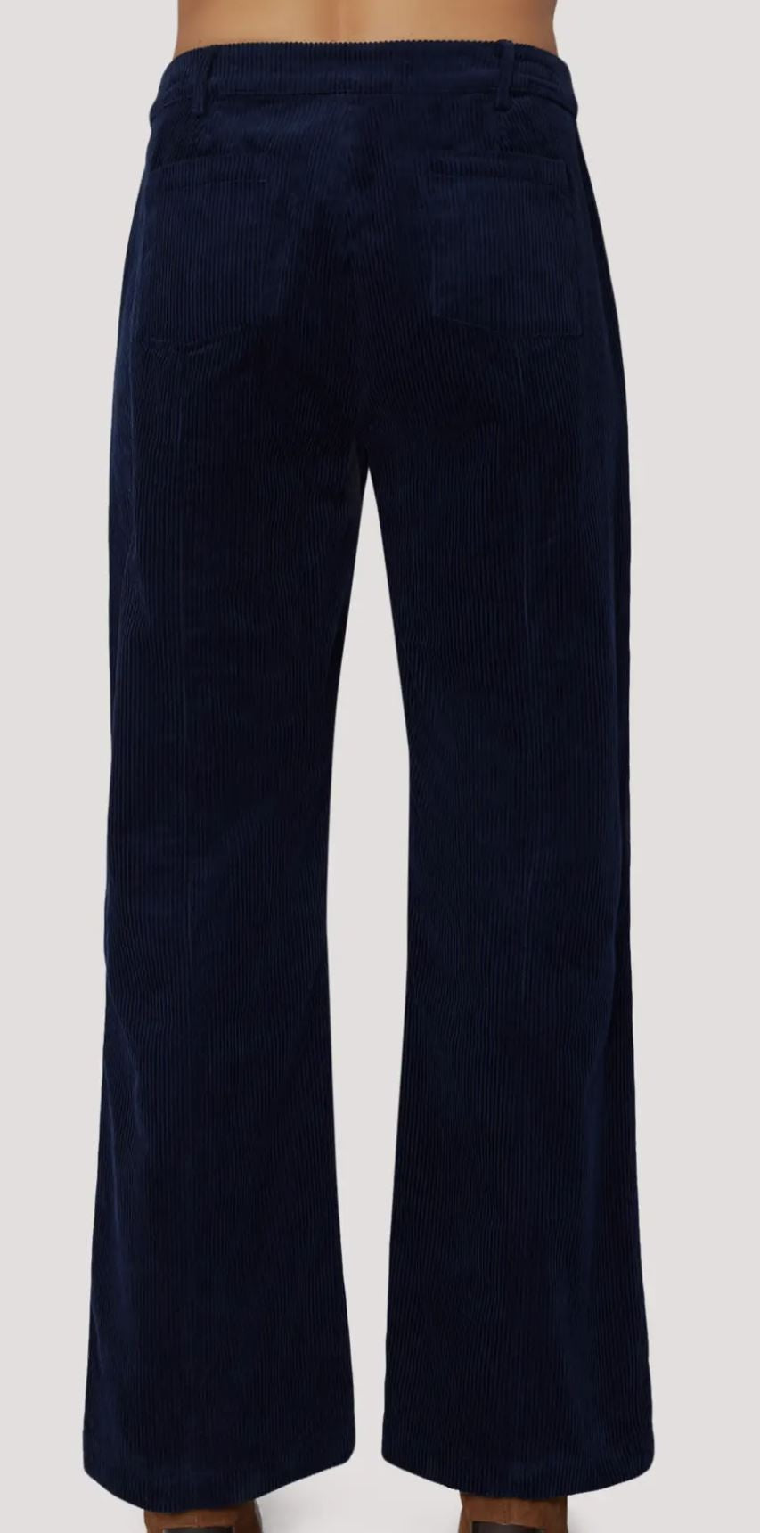 Corduroy Straight Pants- Navy|6349