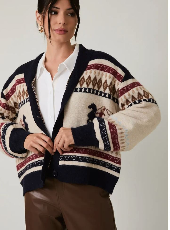 Horse Motif Button Up|6599