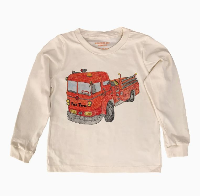 Fire Truck - Kids Organic Long Sleeve|6604