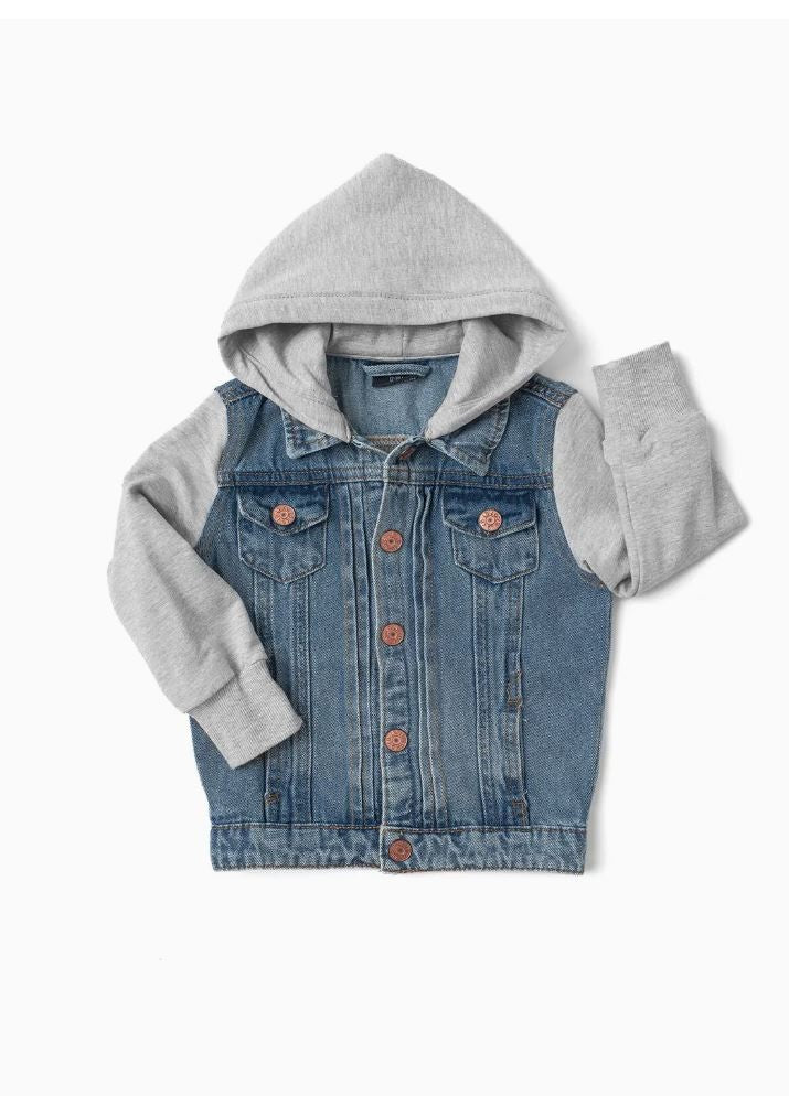 Hooded Denim Jacket|6636