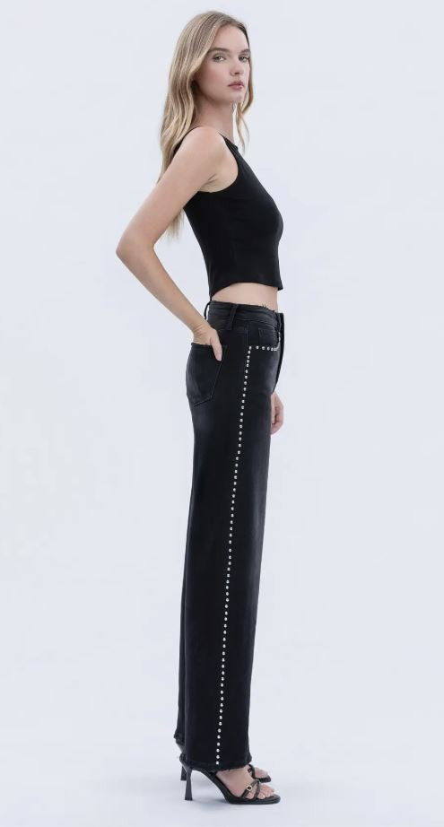Nail Head =Wide Jeans|6644