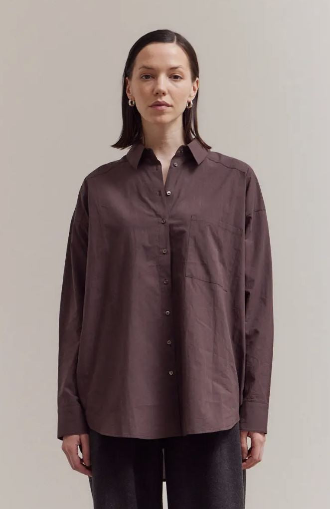 Oversized Aubergine Button Up|6688