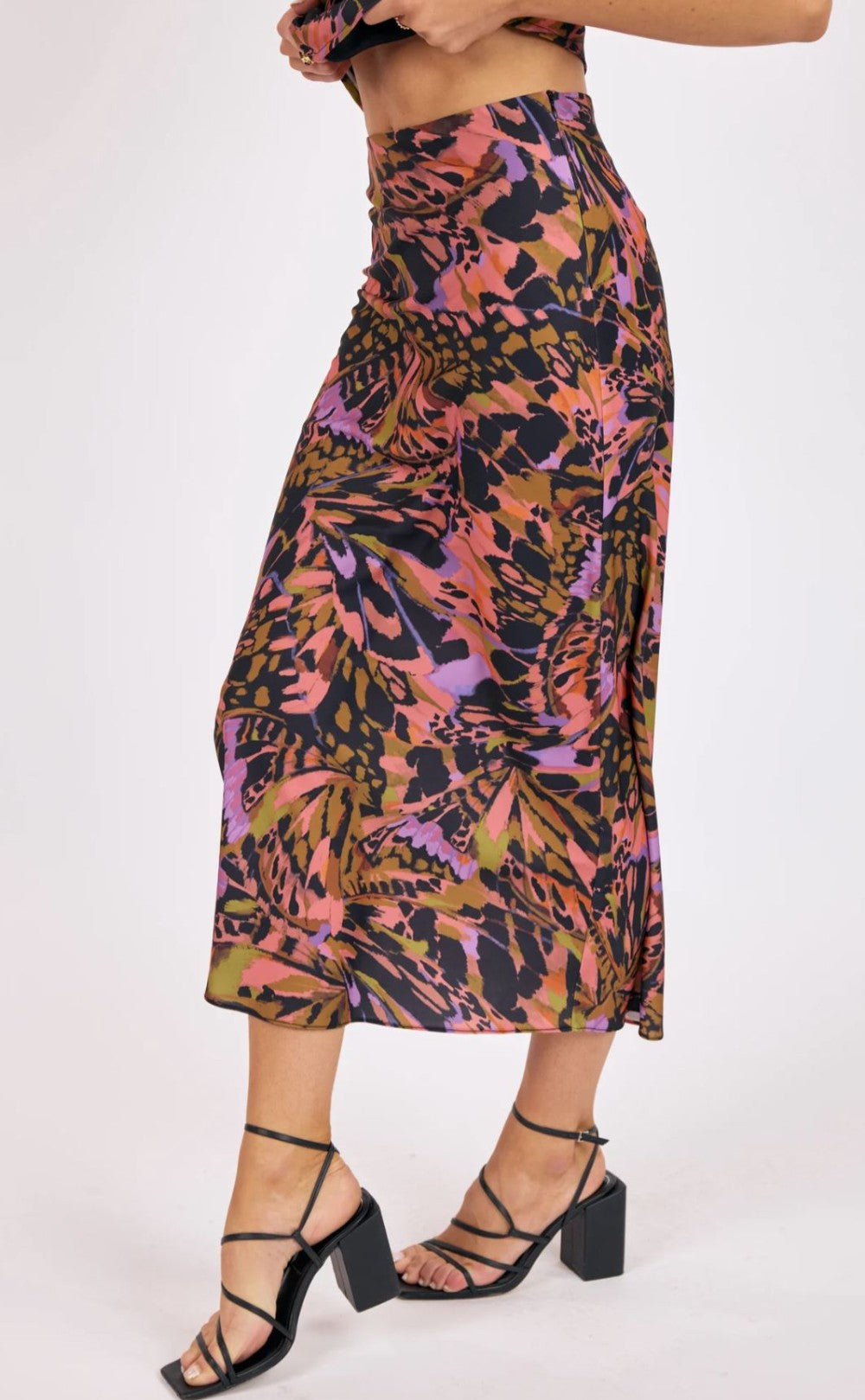 Butterfly  Kiss Bias Midi Skirt|6720