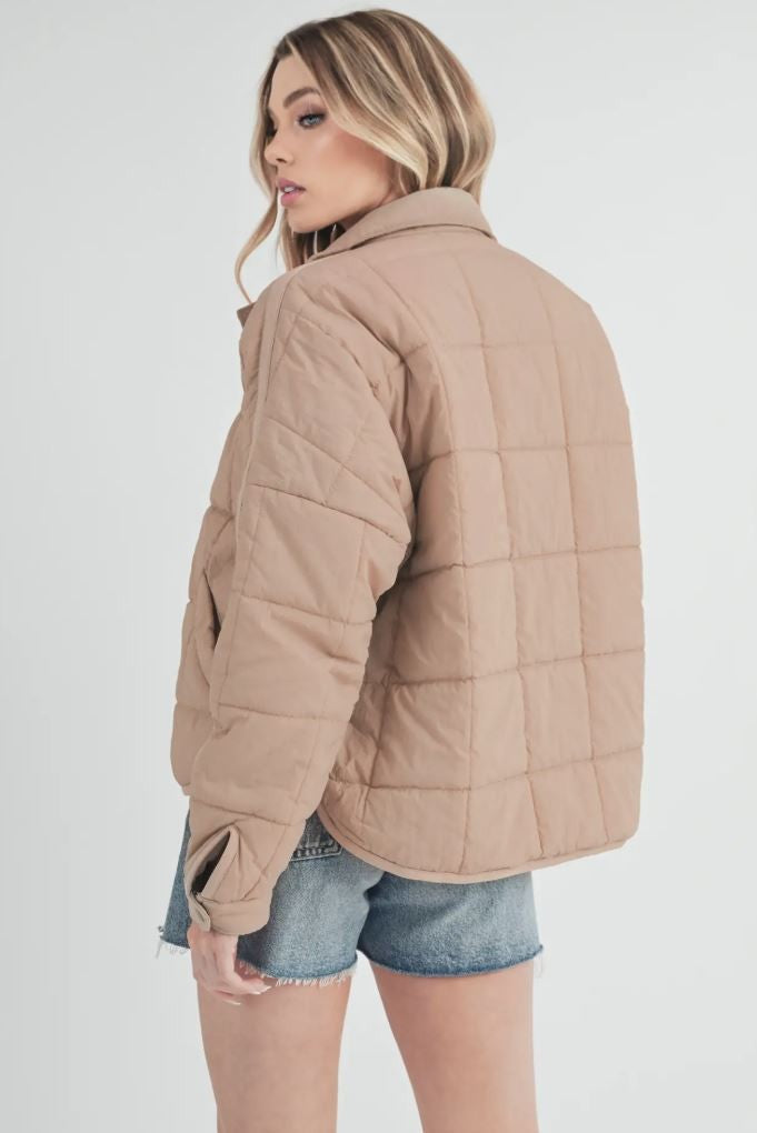 Bebe Puffer Jacket- Oat|6741