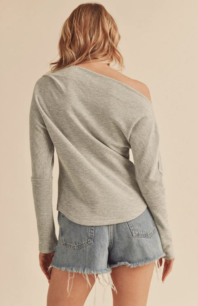 Lula Thermal Top- Heather Gray|6802