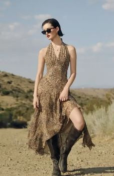 Halter Neck Dress|6811