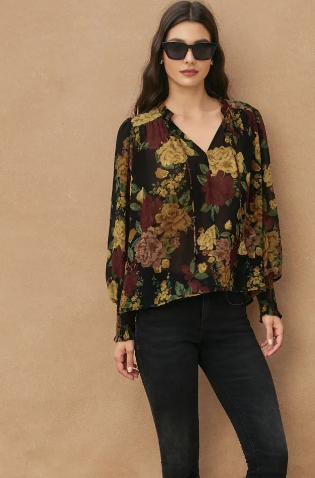 Bloom Ruffled Neck Top|6871