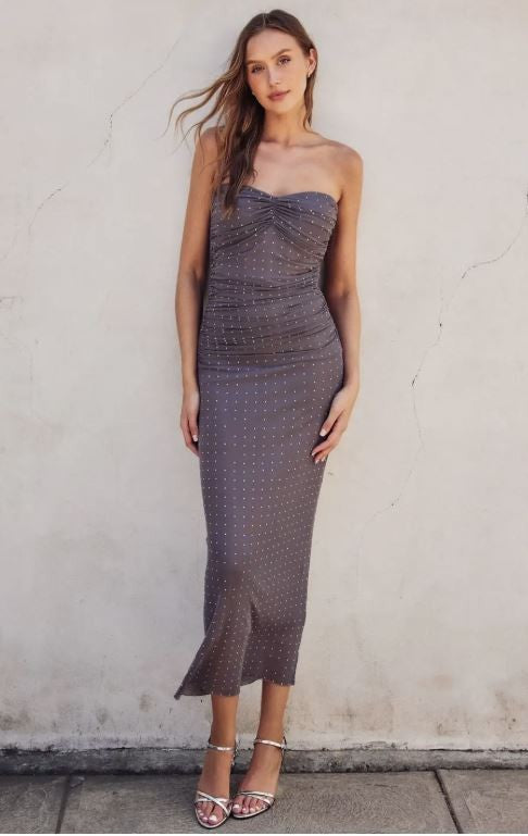 Mesh So Well Sweetheart Bodycon Maxi Dress|6872